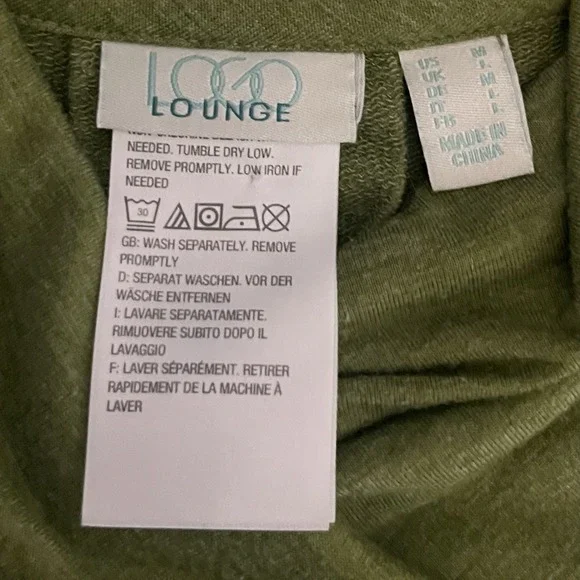 Logo Lounge Women's Green Tunic Top Long Sleeve Pockets Cowl Neck Blouse Size M - Picture 3 of 5